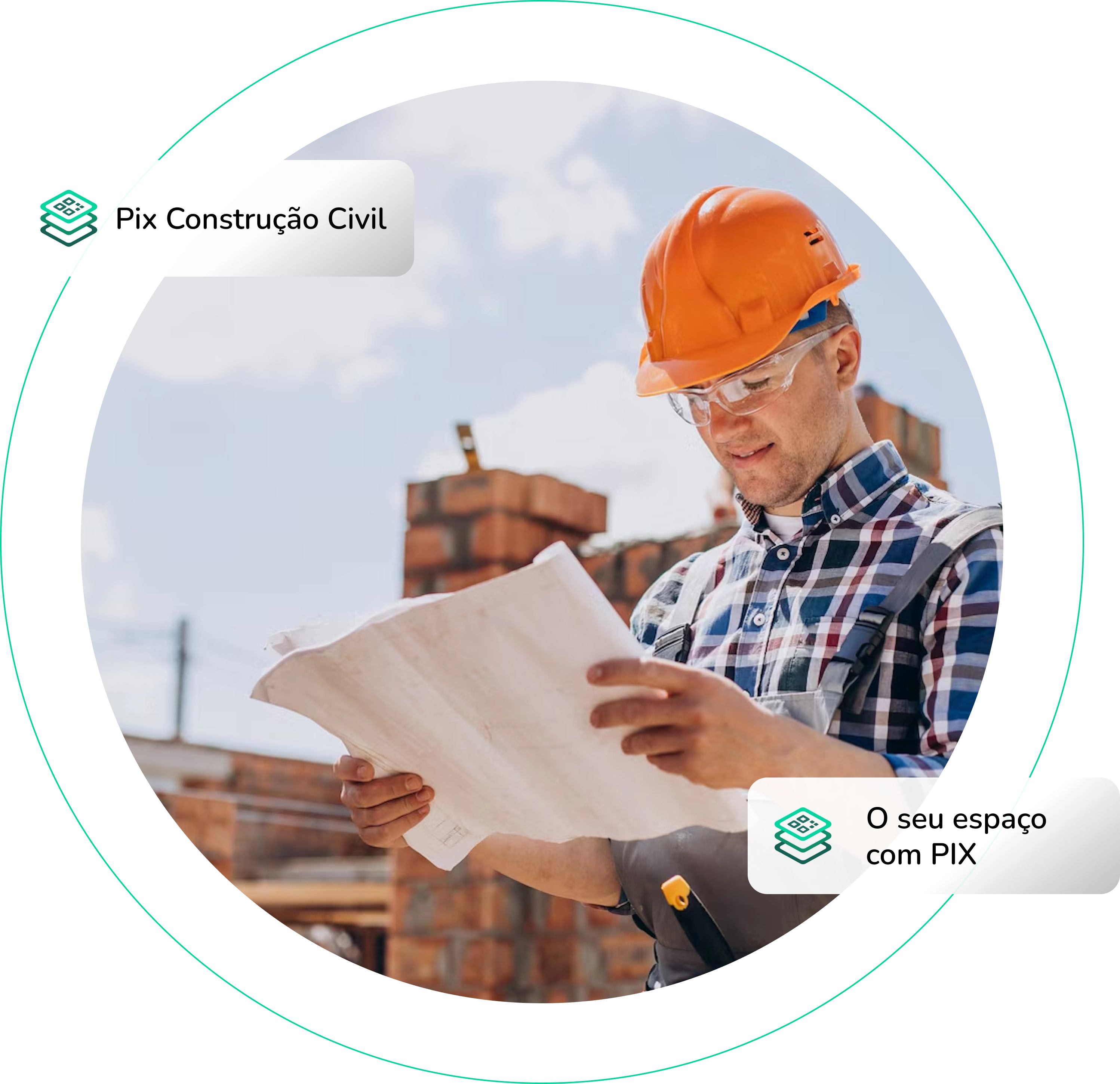 Mulher surpresa apontando para os benefícios da plataforma Woovi