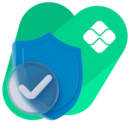 A figure of a shield that represents safety.