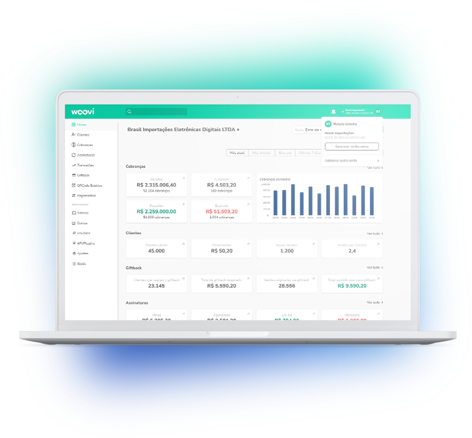 Infraestrutura Woovi para marketplaces