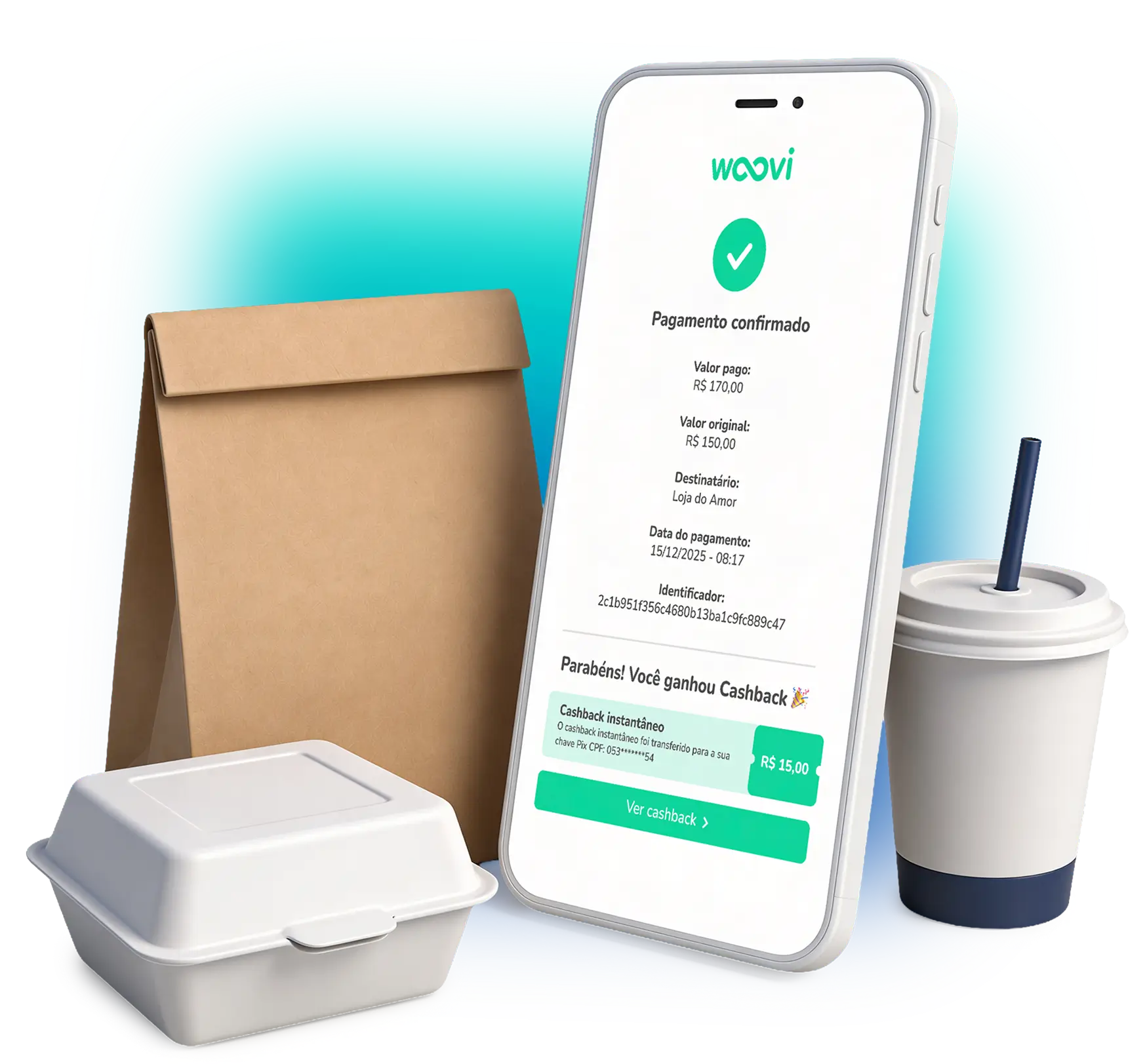 Infraestrutura de pagamentos Woovi para delivery