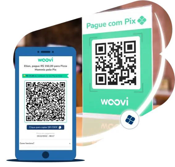 Woovi Cashback QR code example